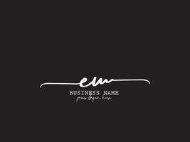 Luxus ew Unterschrift Brief Logo, modern feminin ew Logo Symbol Design vektor