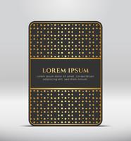 Eleganter Premium-Look. Dunkelgraue Kartenform mit goldenem Muster. Vektor-Illustration vektor