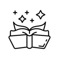 Magie Buch Symbol im Vektor. Illustration vektor