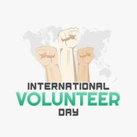 International Freiwillige Tag ist beobachtete jeder Jahr auf Dezember 5. Gruß Karte Sozial Medien Post vektor
