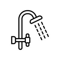 Dusche Symbol Vektor im Linie Stil