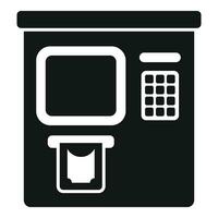 Bankomat modern Bank ikon enkel vektor. tecken betalning kort vektor