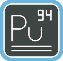 Plutonium Symbol Vektor Bild. geeignet zum Handy, Mobiltelefon Apps, Netz Apps und drucken Medien.