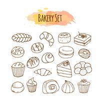 Bagerielement. Pastry illustration. vektor