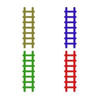 Leiter auf weißem Hintergrund dargestellt vektor