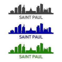 Saint Pauls skyline illustrerad på vit bakgrund vektor