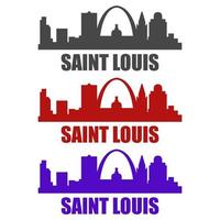 Skyline Saint Louis illustriert auf weißem Hintergrund vektor