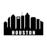Houston skyline illustrerad på vit bakgrund vektor