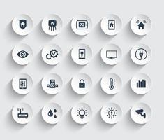 Symbole für das intelligente Hausautomationssystem gesetzt vektor