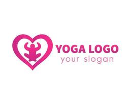 Meditation, Yoga-Vektor-Logo-Element isoliert auf weiß vektor