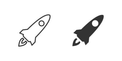 vektor illustration av raket isolerad ikon