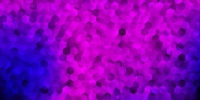 hellviolettes, rosa Vektorlayout mit Formen von Sechsecken. vektor