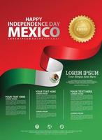 Mexiko Happy Independence Day bakgrundsmall vektor