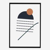 trendig minimalistisk abstrakt illustration samtida konstnärlig vektor