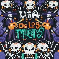 dia de los muertos festival bakgrund koncept vektor