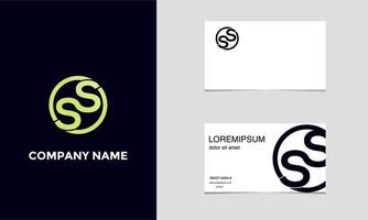 ss anfängliches Logo-Design Luxus, modernes Konzept, Symbolvorlage vektor