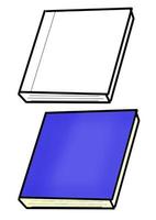 handritad blå bok vektor illustration