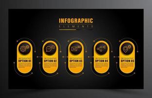 Illustrationsvektordesign realistische Zeitlinie Infografik vektor