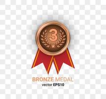 Gold Silber Bronzemedaille Illustration Bild Vektor Eps 10