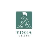 yoga logotyp mall design vektor ikon illustration.