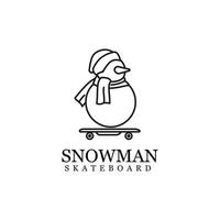 Schneemann Logo Template Design Symbol Vektorgrafik. vektor