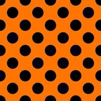 Halloween nahtloses Muster mit Punkten. orange und schwarze Textur vektor