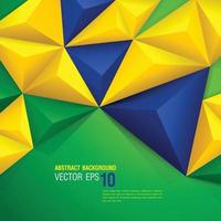 Brasilien flagga färger geometrisk form bakgrund vektor
