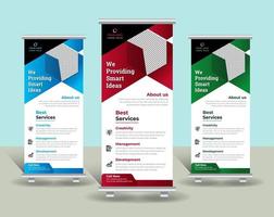 Business Roll Up Banner Vorlagendesign vektor