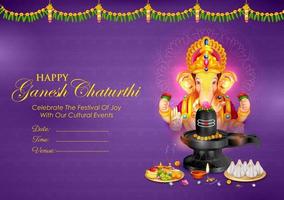 lord ganpati bakgrund för ganesh chaturthi festival i Indien vektor