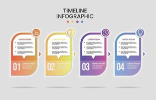 Infografik zur Verlaufszeitachse vektor