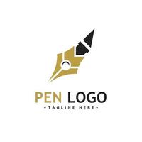 penna logotyp ikon mall. företagets författaridentitet vektor