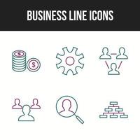 Schönes 6-Icon-Paket mit Business-Vektorsymbolen vektor