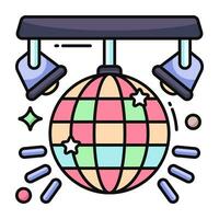 en unik design ikon av disko boll vektor