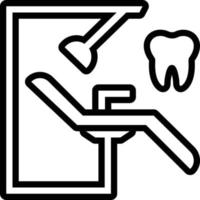 Liniensymbol für Zahnarztstuhl vektor