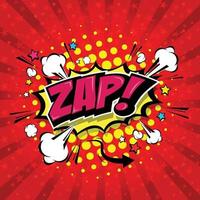 Zap Comic-Sprechblase, Cartoon. Kunst- und Illustrationsvektordatei. vektor