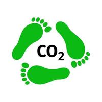 Konzept zur Reduzierung des CO2-Fußabdrucks vektor