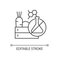 Lineares Symbol für die chemiefreie Lebensmittelproduktion vektor