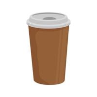 leckerer Kaffee im Plastikbehälter-Symbol vektor