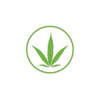 Cannabis-Logo-Vorlage-Design-Vektor-Illustration-Symbol. vektor