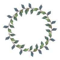 Rahmen von Zweigen mit Blättern Natur dekorativ vektor