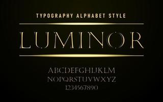 elegant kungligt alfabet luminor lyxigt teckensnitt