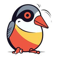 süß Karikatur Pinguin. Vektor Illustration isoliert auf Weiß Hintergrund.