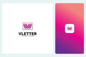 modern v Brief Logo Design Vorlage vektor