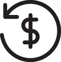 pengar utbyta betalning ikon symbol vektor bild. illustration av de dollar valuta mynt grafisk design bild