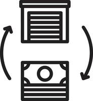 Geld Austausch Zahlung Symbol Symbol Vektor Bild. Illustration von das Dollar Währung Münze Grafik Design Bild