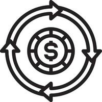 Geld Austausch Zahlung Symbol Symbol Vektor Bild. Illustration von das Dollar Währung Münze Grafik Design Bild