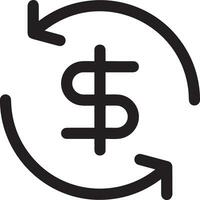 pengar utbyta betalning ikon symbol vektor bild. illustration av de dollar valuta mynt grafisk design bild