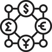 Geld Austausch Zahlung Symbol Symbol Vektor Bild. Illustration von das Dollar Währung Münze Grafik Design Bild