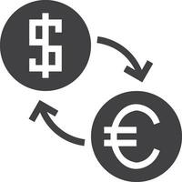 Geld Austausch Zahlung Symbol Symbol Vektor Bild. Illustration von das Dollar Währung Münze Grafik Design Bild