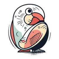 Pinguin Karikatur Vektor Illustration isoliert auf Weiß Hintergrund. süß Pinguin Symbol.